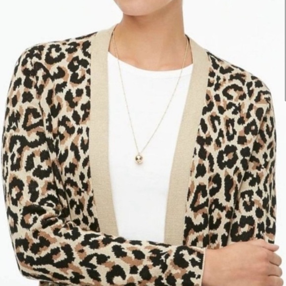 Open front leopard print cardigan - Picture 3 of 9